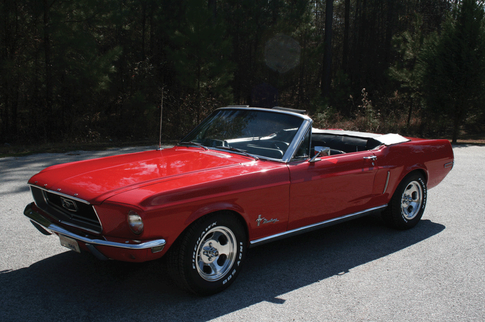 Red Convertible Classic Antique Mustang